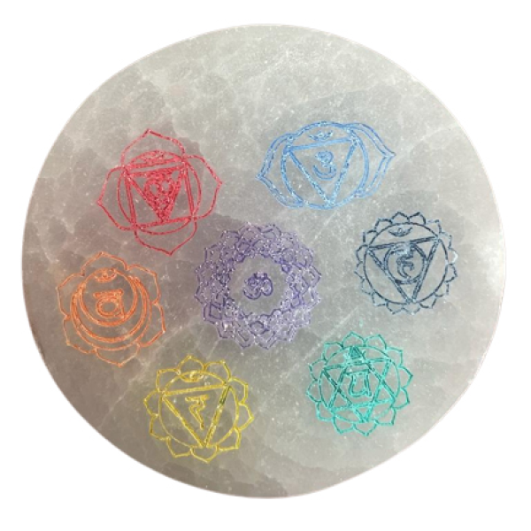 Selenite Chakra Charging Plate